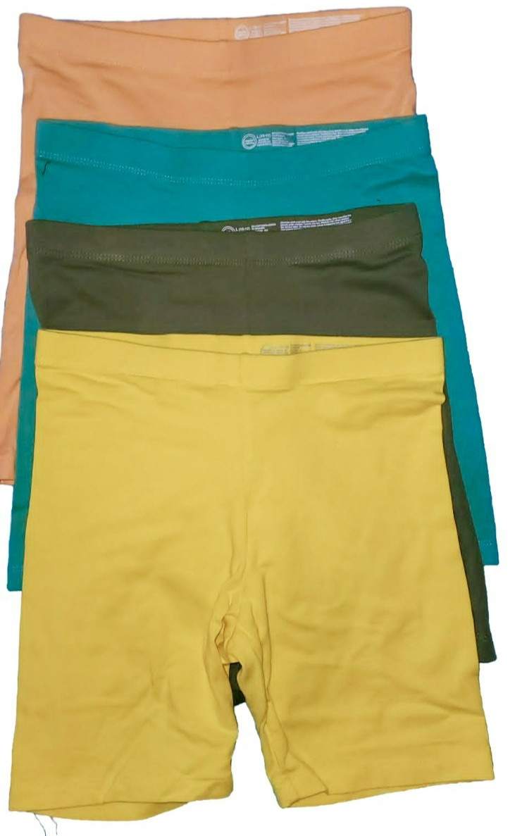 Wonder Nation Girls Bike Shorts Lot of 7 Size Large 10-12 Solid Colors