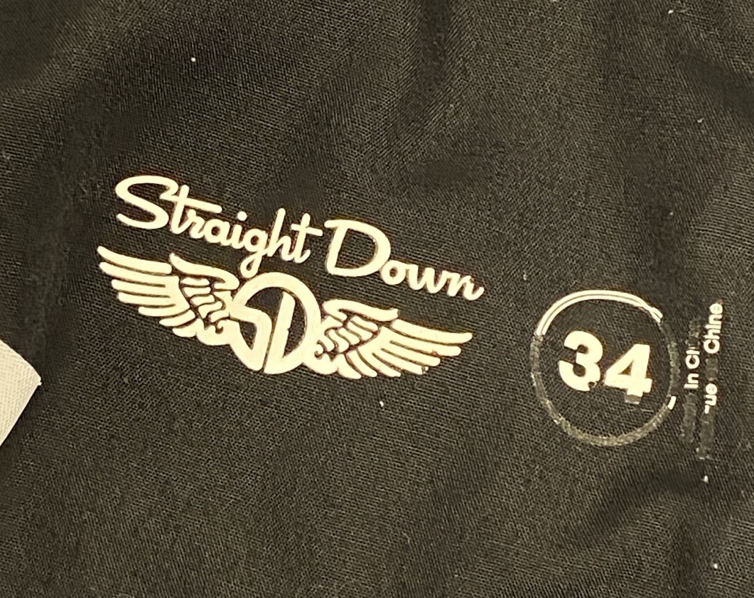 Straight Down Shorts Men’s Blue Chino Golf Casual Flat Front 10”Inseam Size 34