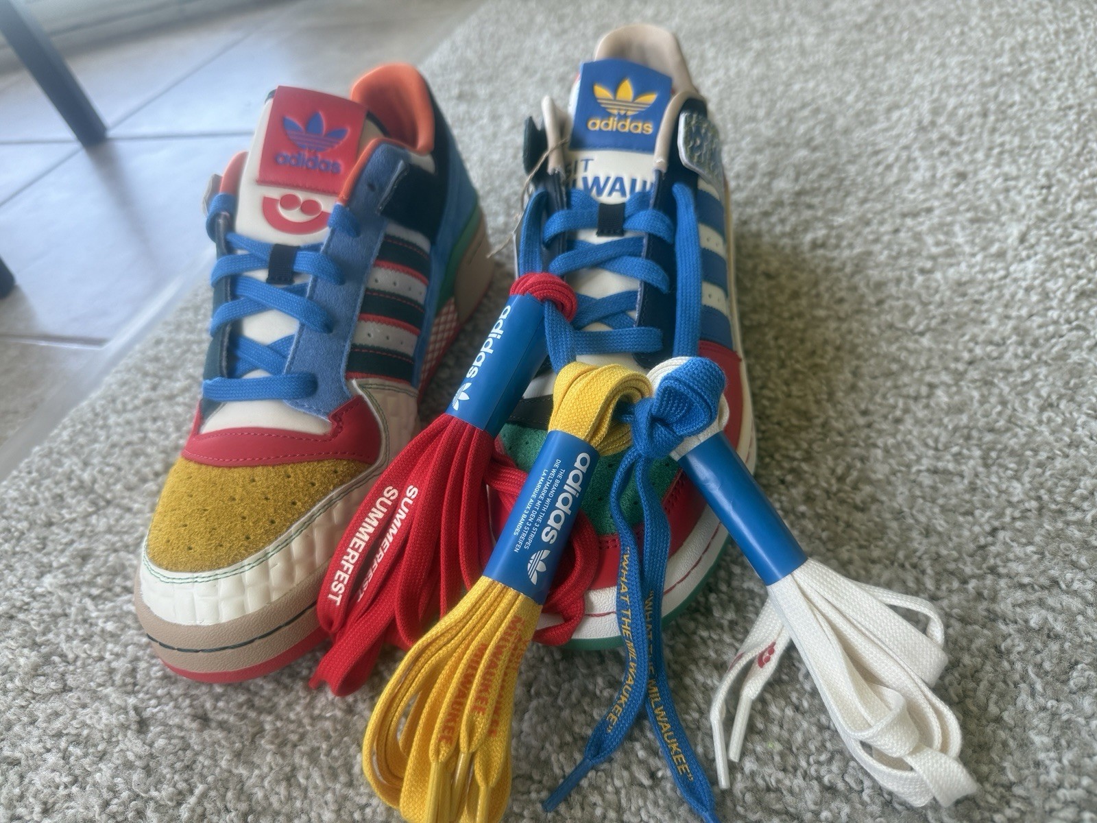 adidas Forum CL “What The Milwaukee” Multicolor Colorblock Low Top Sneakers