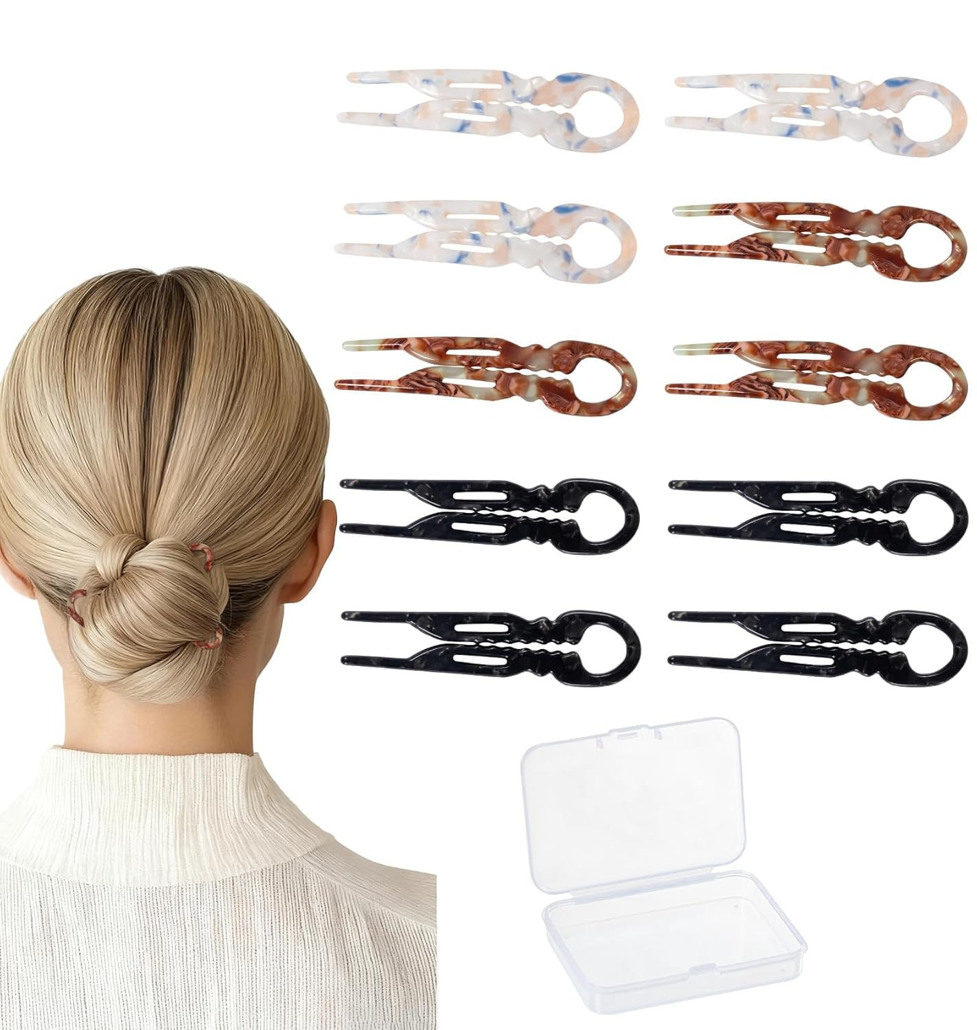 10 PCS 2.83 in Small French Hair Pins for Women Prestige Hair Pins for All Hair