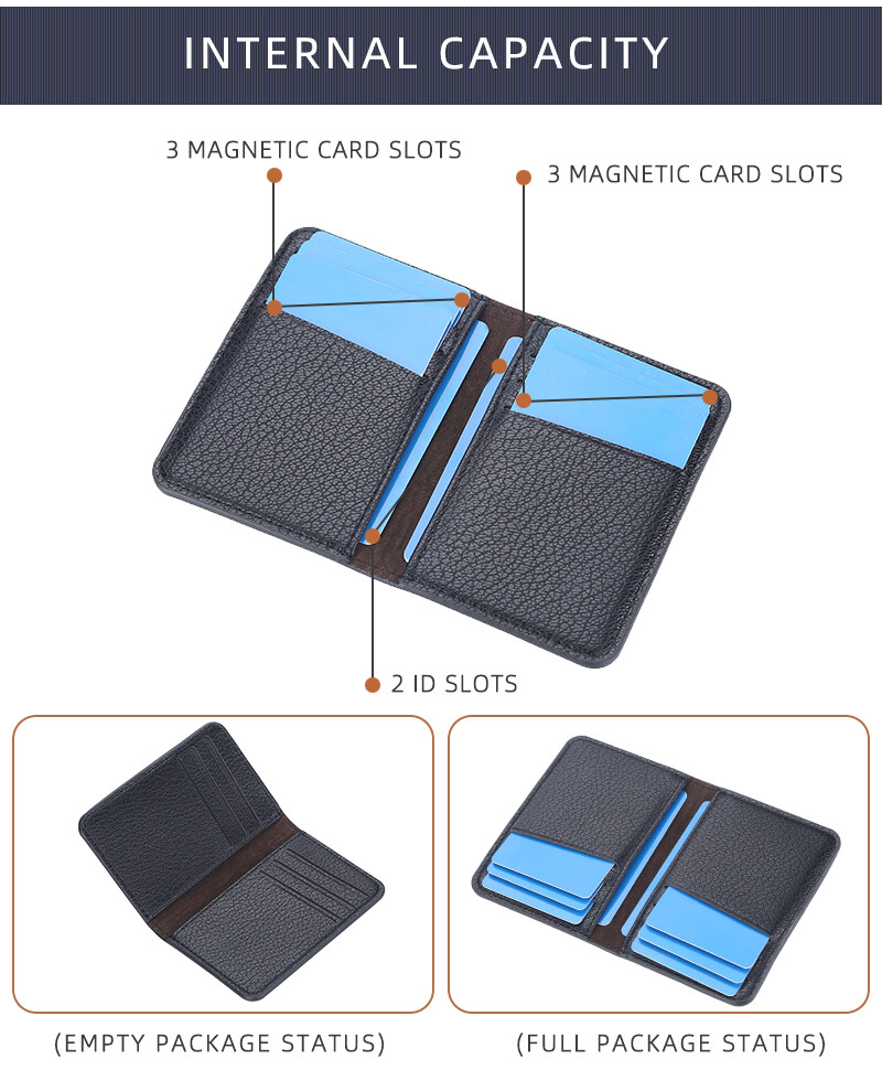 Business Thin Men’s Leather Short Bifold Wallet Credit Card Holder Purse Clutch