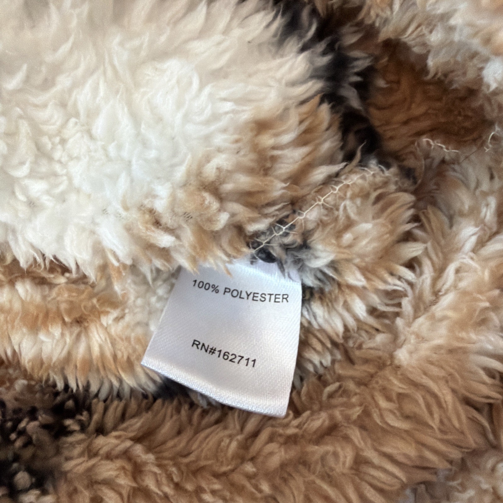 Love Ellie Sherpa Plaid beige/ white-Quarter Zip Fleece , gorpcorp. Size M