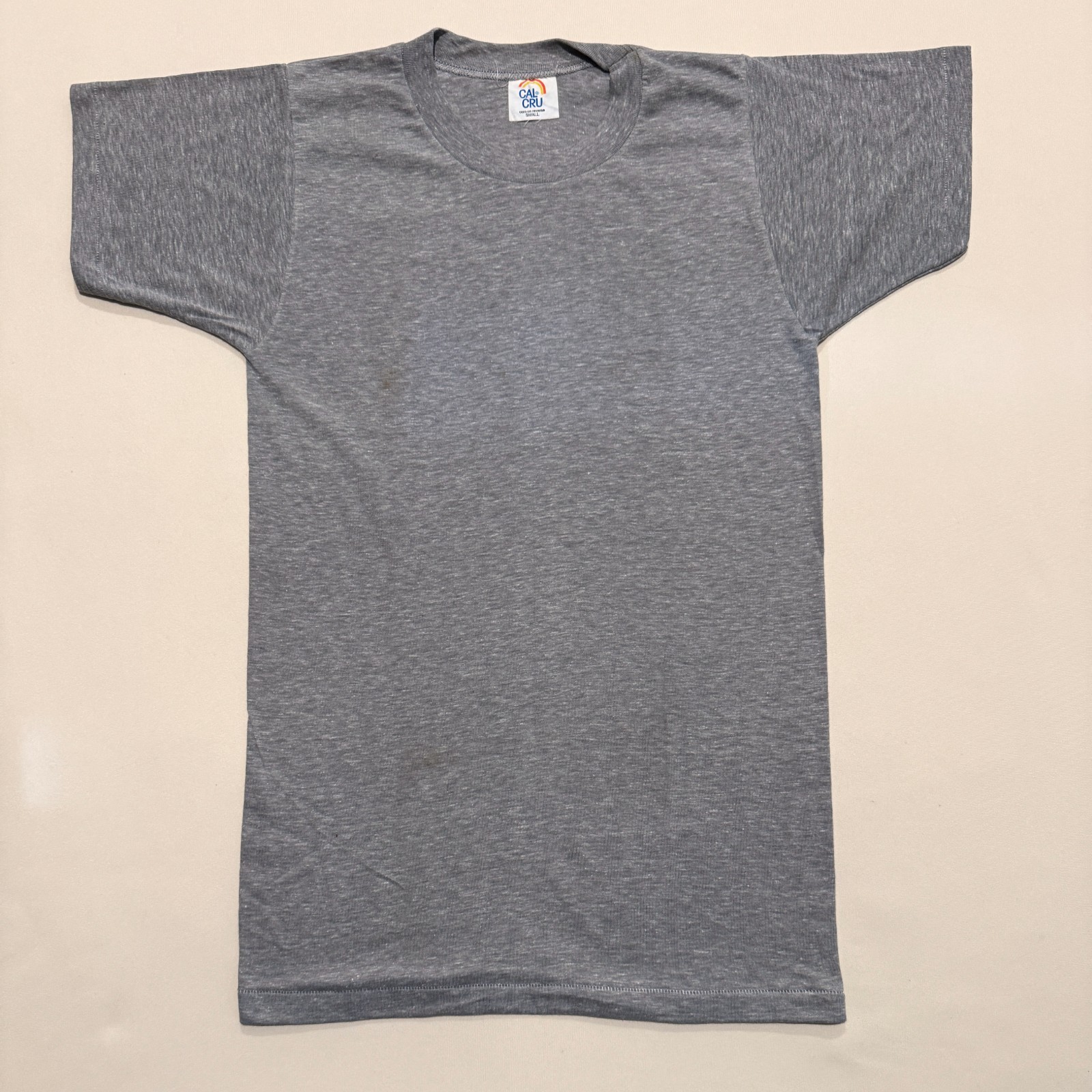 Vintage Cal Cru Blanks Adult S Gray Short Sleeve 50/50 T-Shirts Lot of 3 NOS