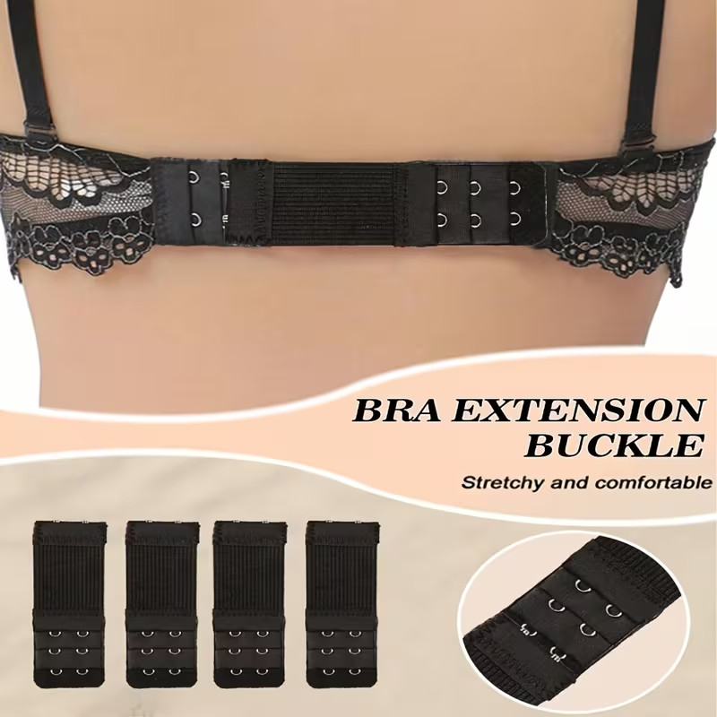 Bra Extender 3-Row (2/3/4 Hook) – Adjustable for Maternity Strapless & Tight Bra