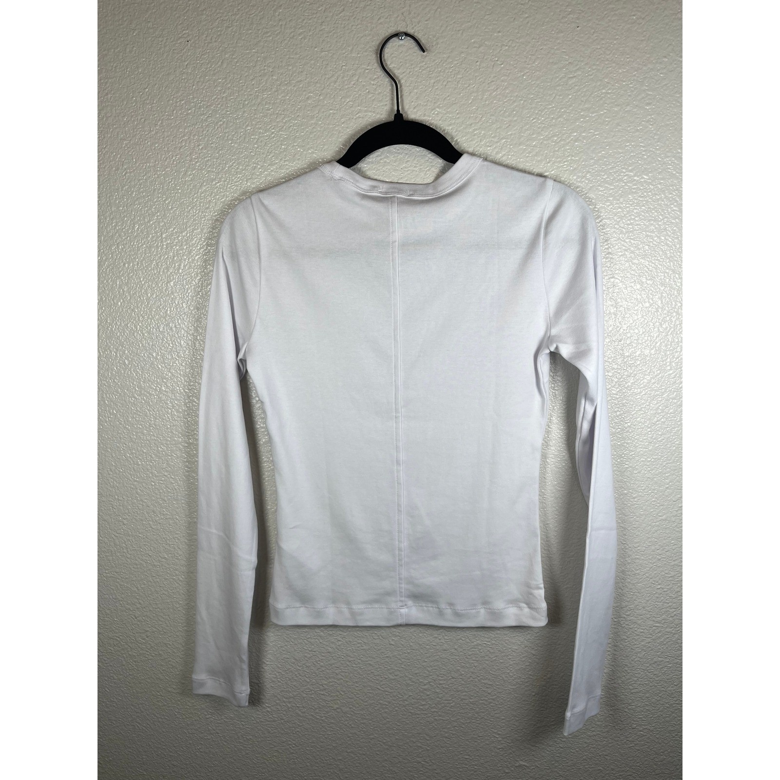 NWT Madewell The ’90s Long-Sleeve Tee in Compact Cotton Crewneck White Small
