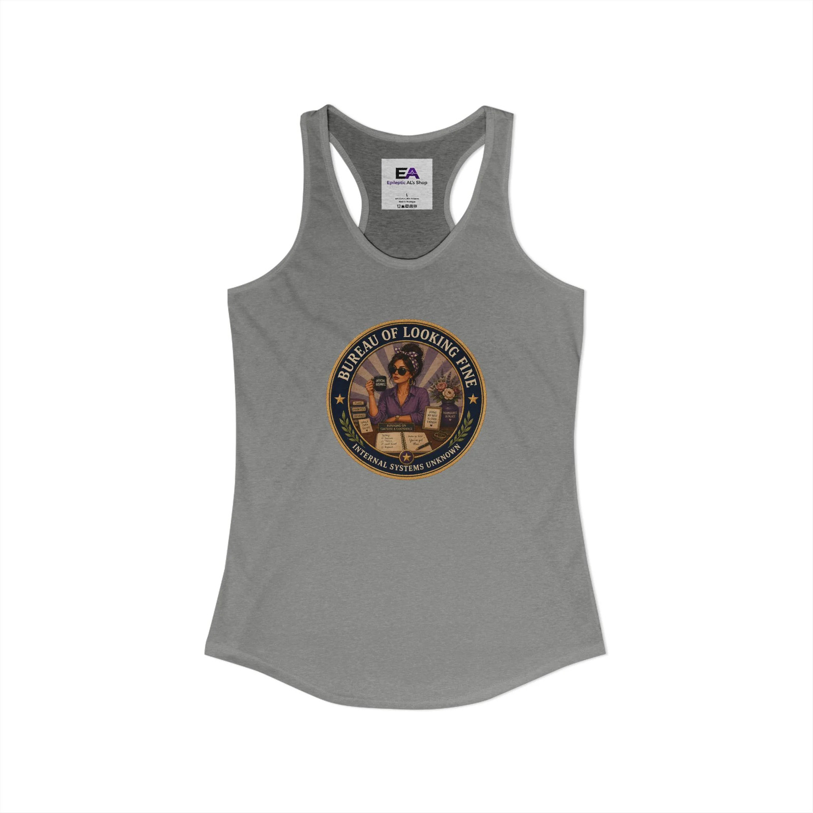 Bureau of Looking Fine Women’s Racerback Tank Top – Internal Systems Unknown