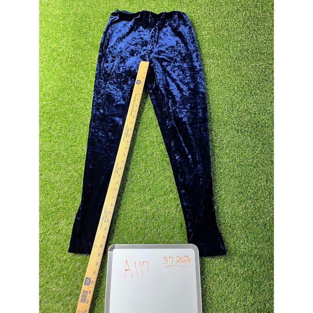 Vintage 90s Y2k Crushed Velvet Womens M Medium leggings
