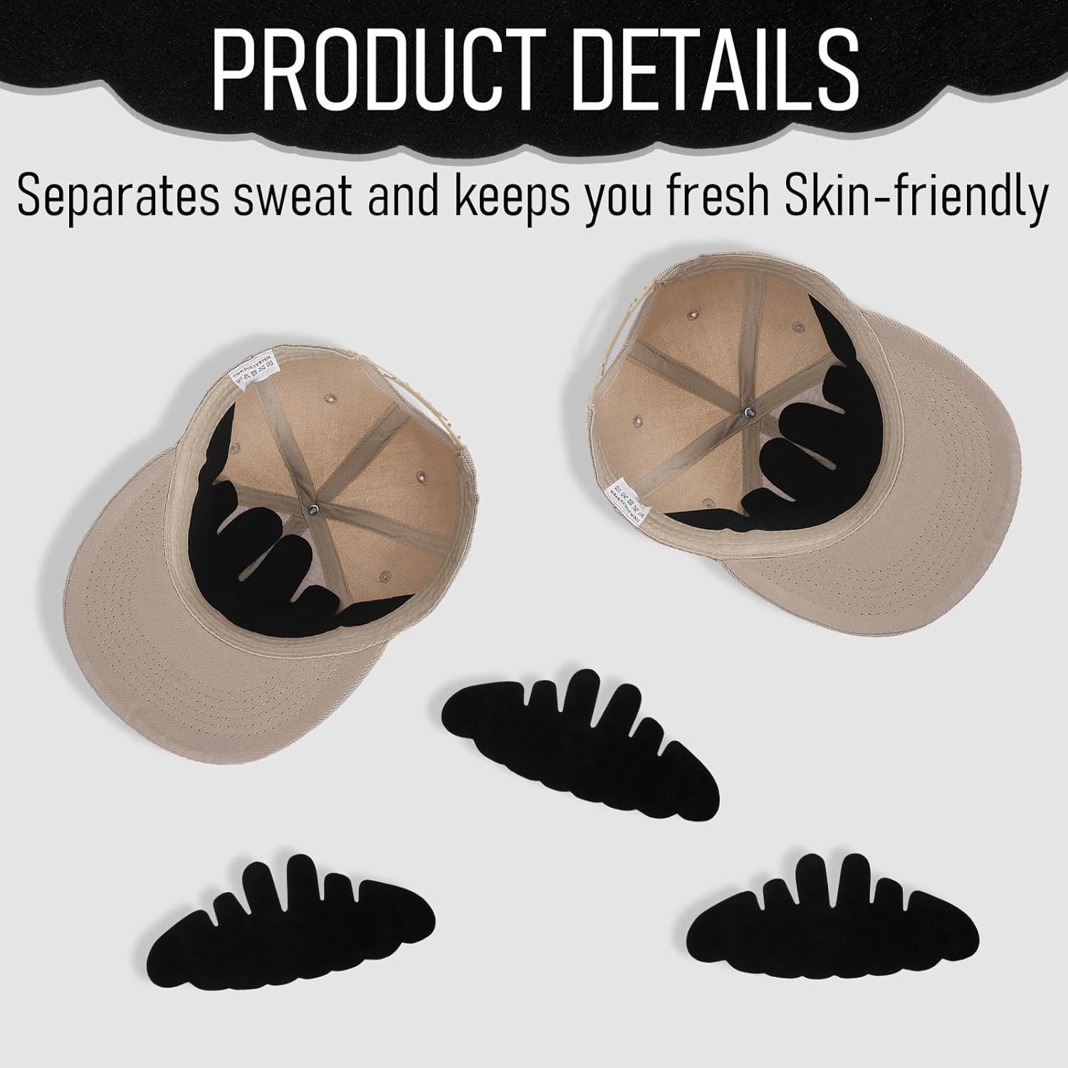 10Pcs Flexible Hat Shaper Inserts Sweat Liner Washable Reshaper for Baseball Cap