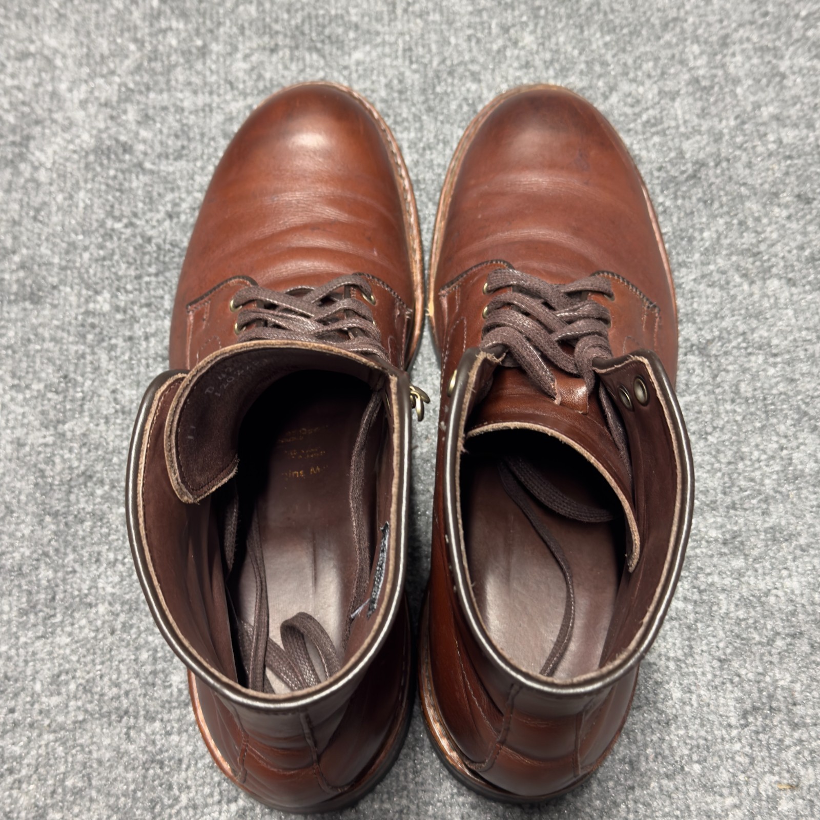 Allen Edmonds Higgins Mill Weatherproof Leather Dainite Men US 11 D Boots Brown
