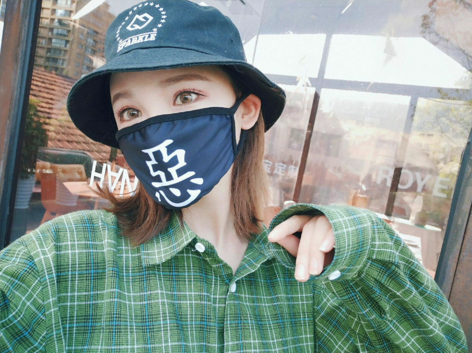 Hip Hop Style Fashion Designer Cotton Mask Black Half Face Mouth Cover 3 Pcs Set