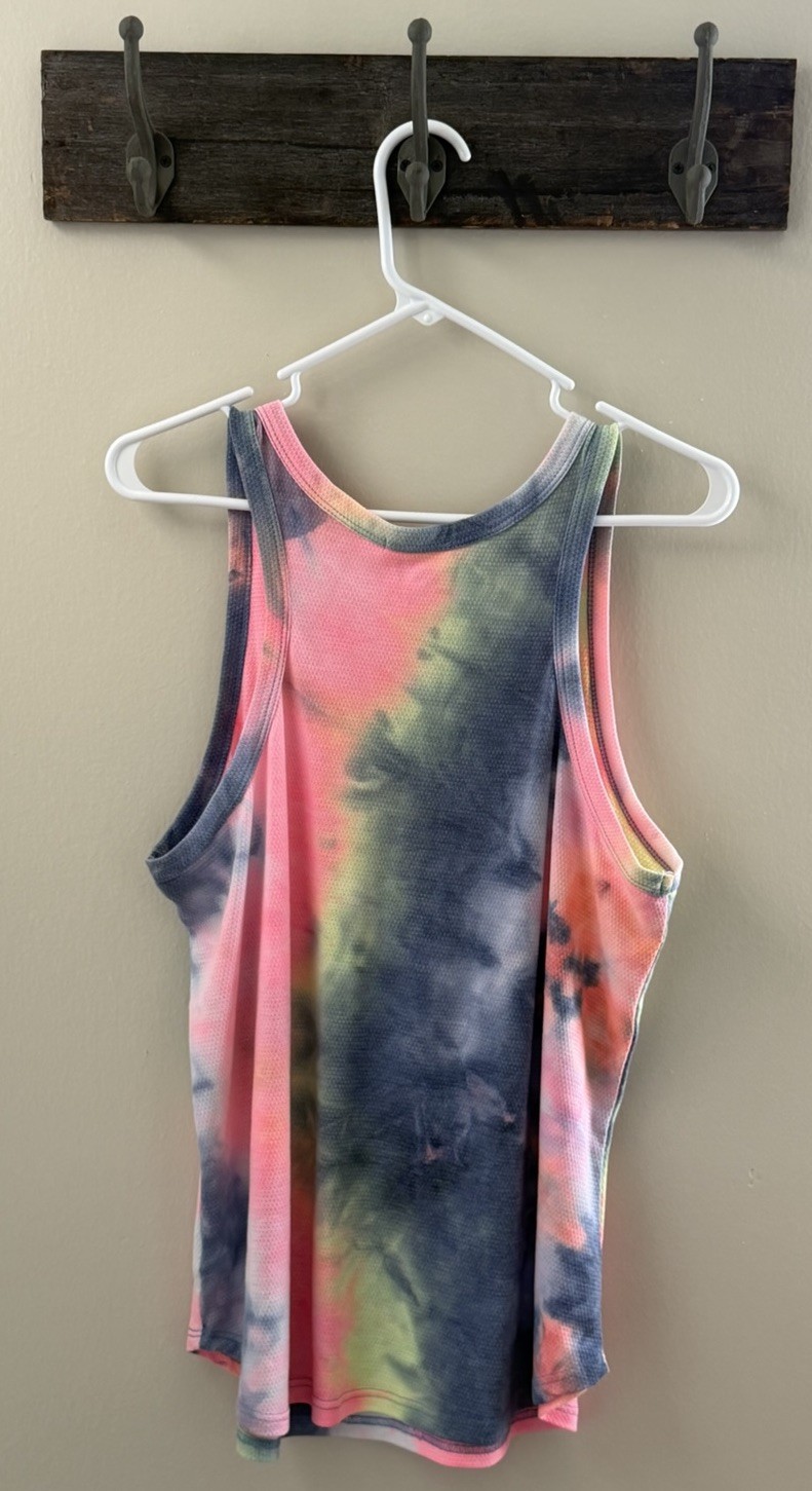 NEW Pastel Tie Dye Tank Top Women’s [Size] V-Neck Sleeveless Summer Shirt NWOT