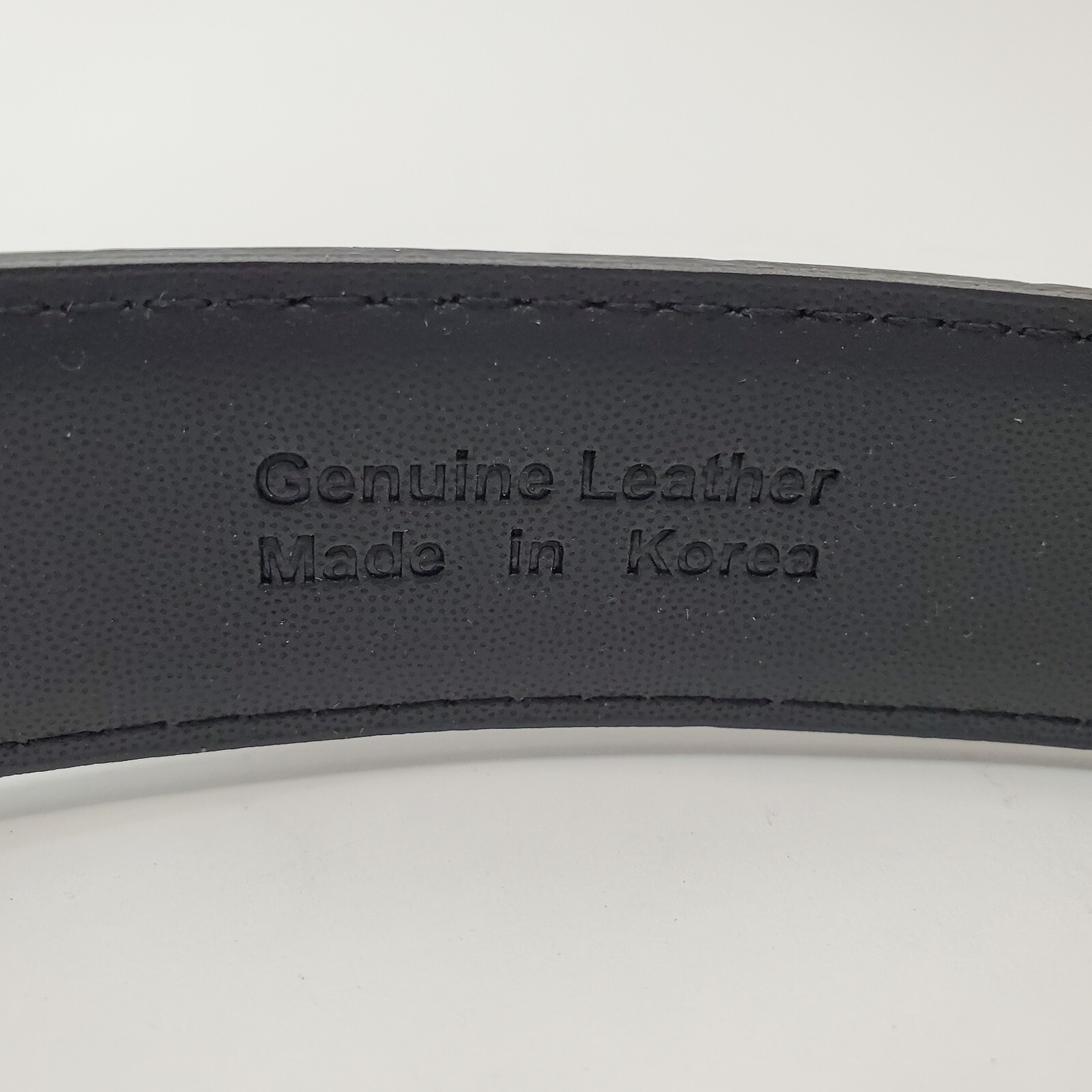 Republic of Korea Marine Corps Belt Faux Alligator Belt Black Genuine Leather