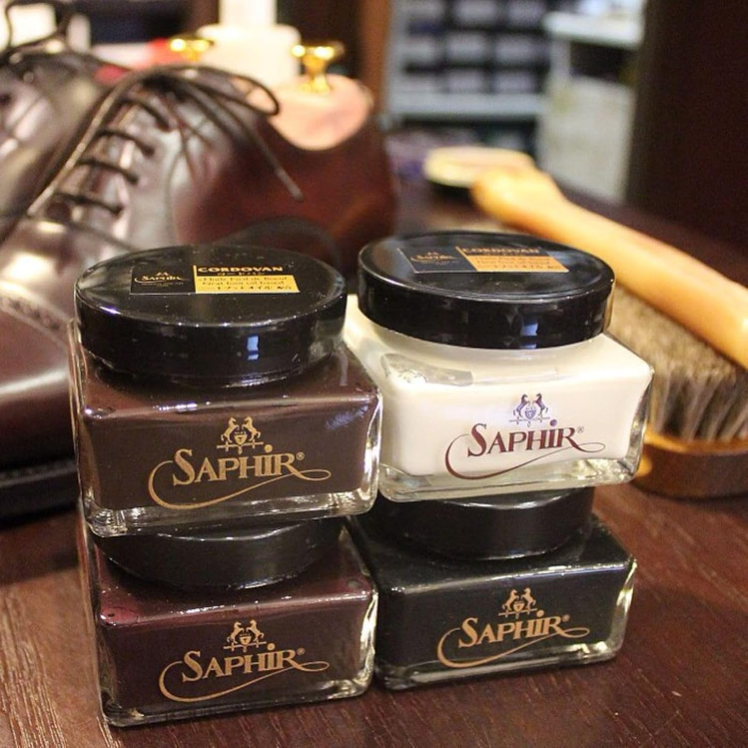 Saphir Medaille D’Or Cordovan Cream-Natural Wax Polish for Leather Shoes & Boots