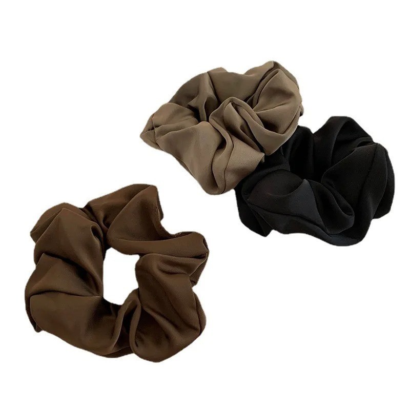 1pcs Women Silk Satin Scrunchies Korean Ladies Girls Elastics Hair Band Ponytail