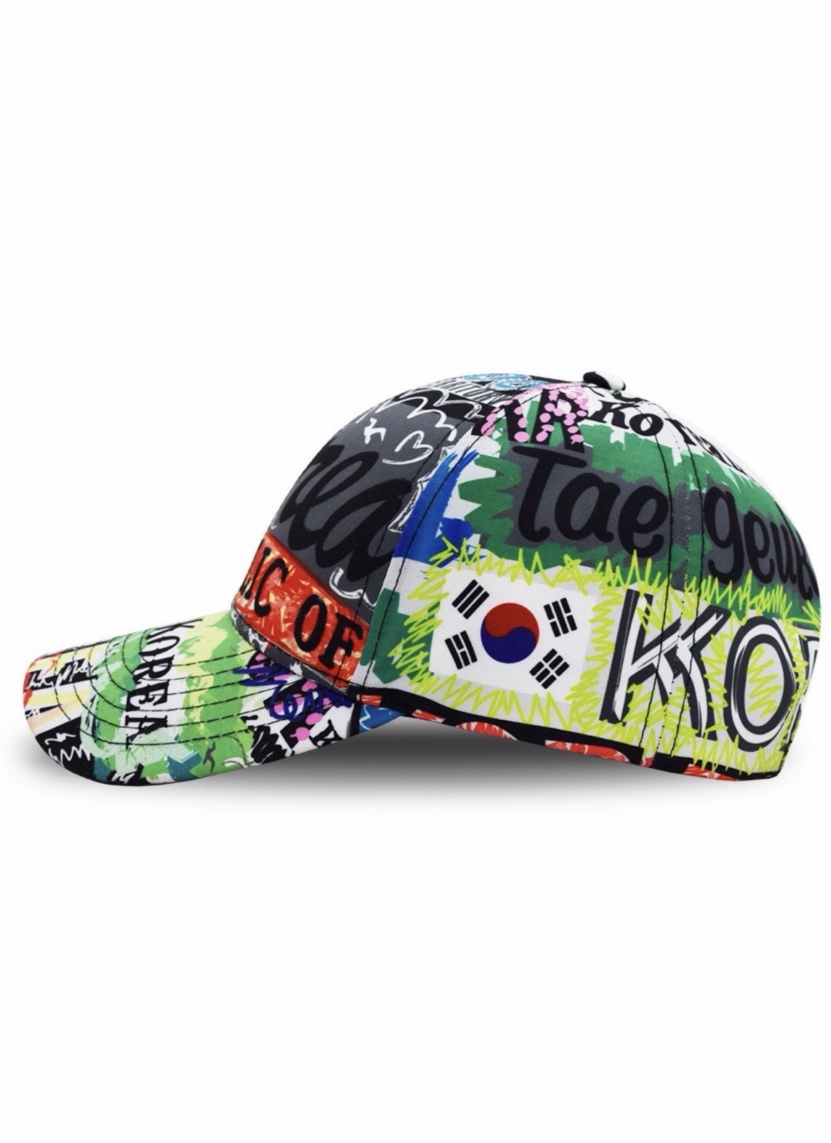 Korea Graffiti Baseball Cap Republic of Korea Hat Adjustable Snapback Unisex