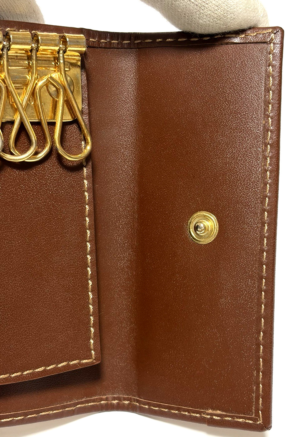 Burberry Brown Key Case Key Ring Nova Check Men’s Women’s Accessory 6 Hooks pvc