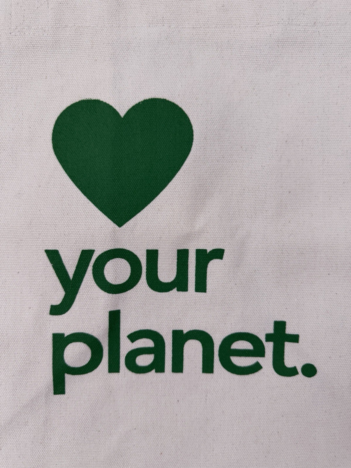 NEW! 💚🌳LOVE YOUR PLANET🌳💚 Reusable Canvas Tote Bag, Eco-Friendly, Earth Day