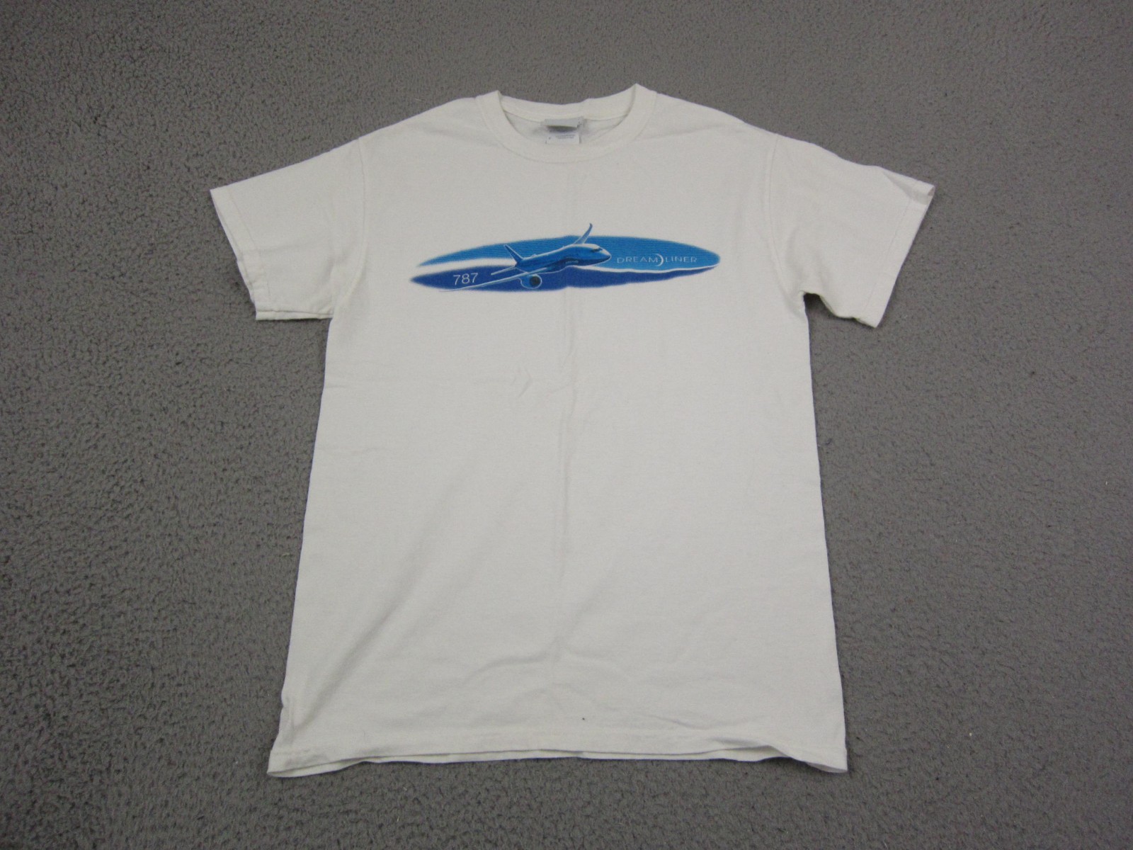 Vintage Boeing Shirt Adult Small White Airplane Aviation 787 Dreamliner Mens
