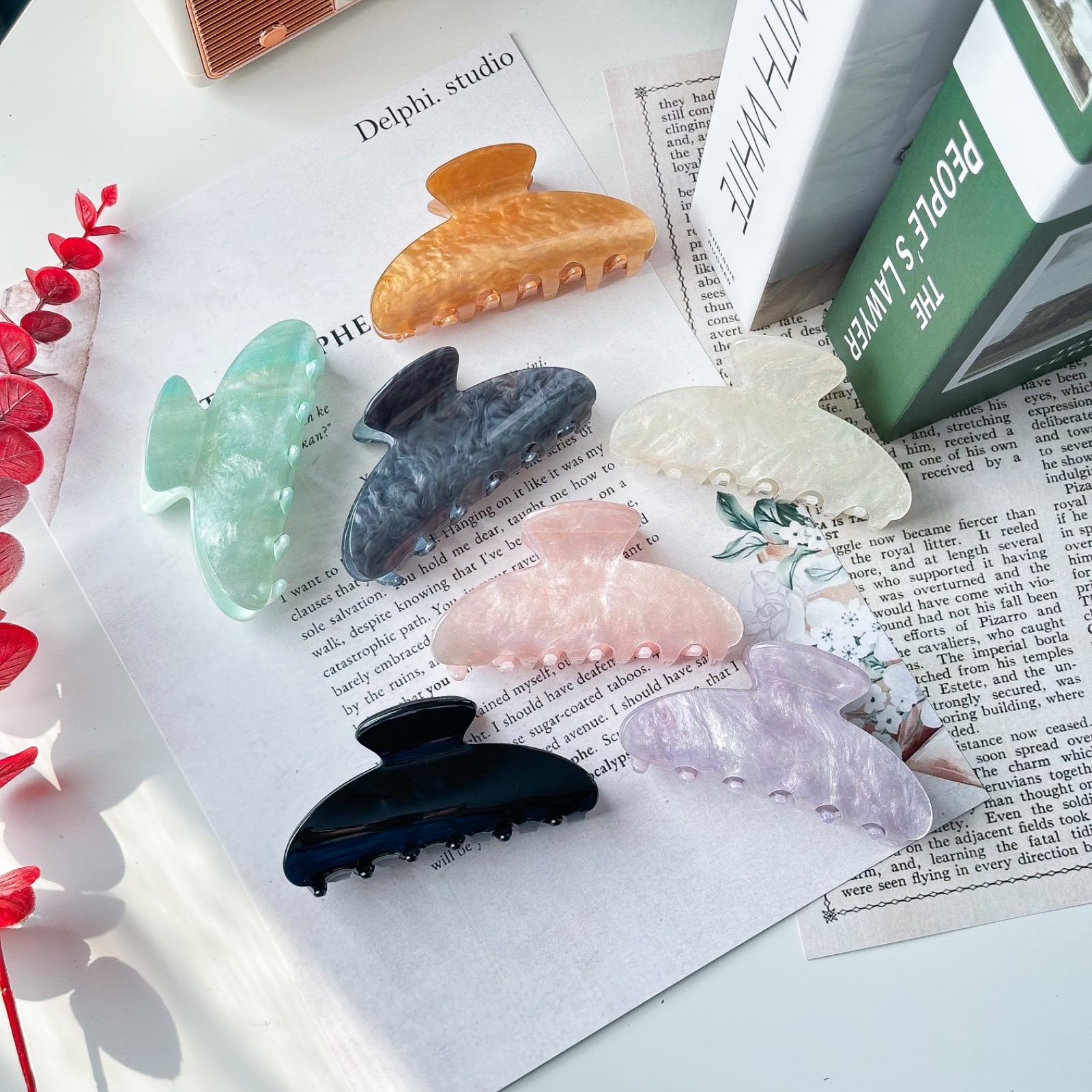 Personalized Hair Claw Clip Custom Name Acetate Hair Clip Gift for Women