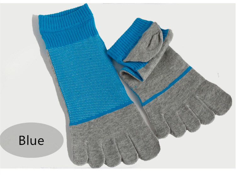 6 Pairs Five Finger Toe Sport Athletic Casual Solid Ankle Cotton Men Socks 7-11