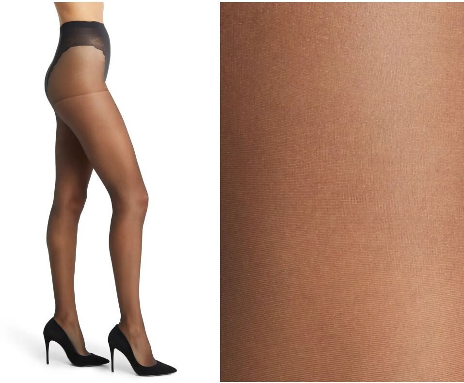 Nordstrom High Cut French Lace Sheer Tights with Control Top Choose Size/Color