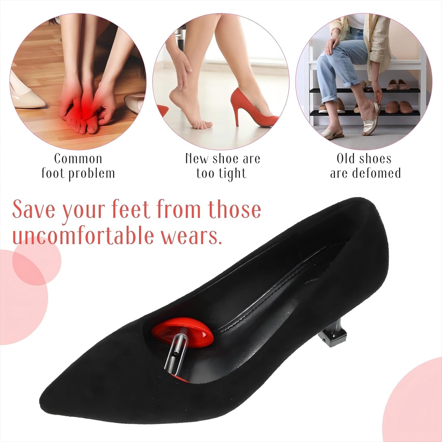 1 Pair Adjustable Shoe Stretcher Boot Men Women Size Shaper Expander Widener