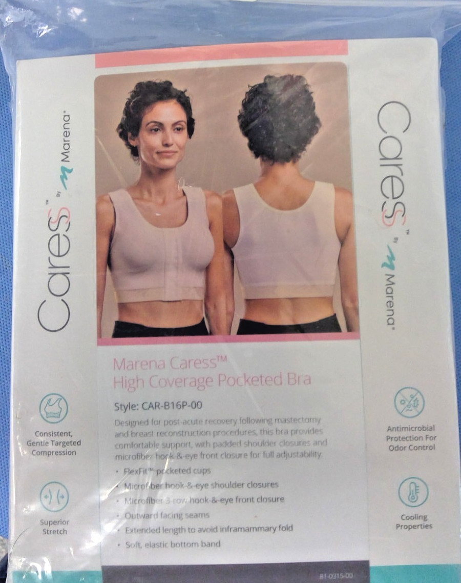 Marena SAMPLE Caress B16P High Coverage Pocketed Post-Surgical Bra-Various Sizes