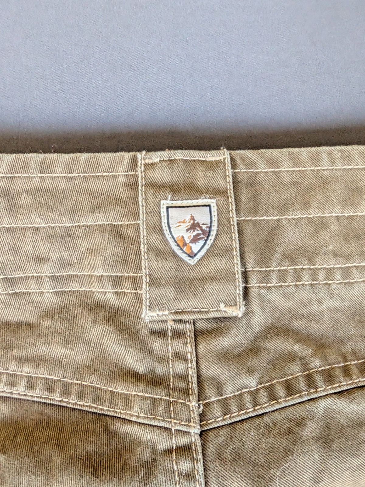 KUHL Flannel Lined Hot Ryder Pants Mens 32×32 Vintage Patina Dye Dark Khaki