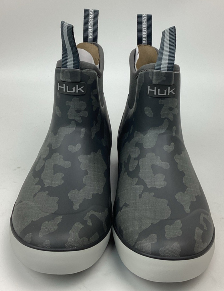 HUK Men’s Rogue Wave Rubber WP Ankle Deck Fishing Boot Volcanic Ash Size 7,8,9