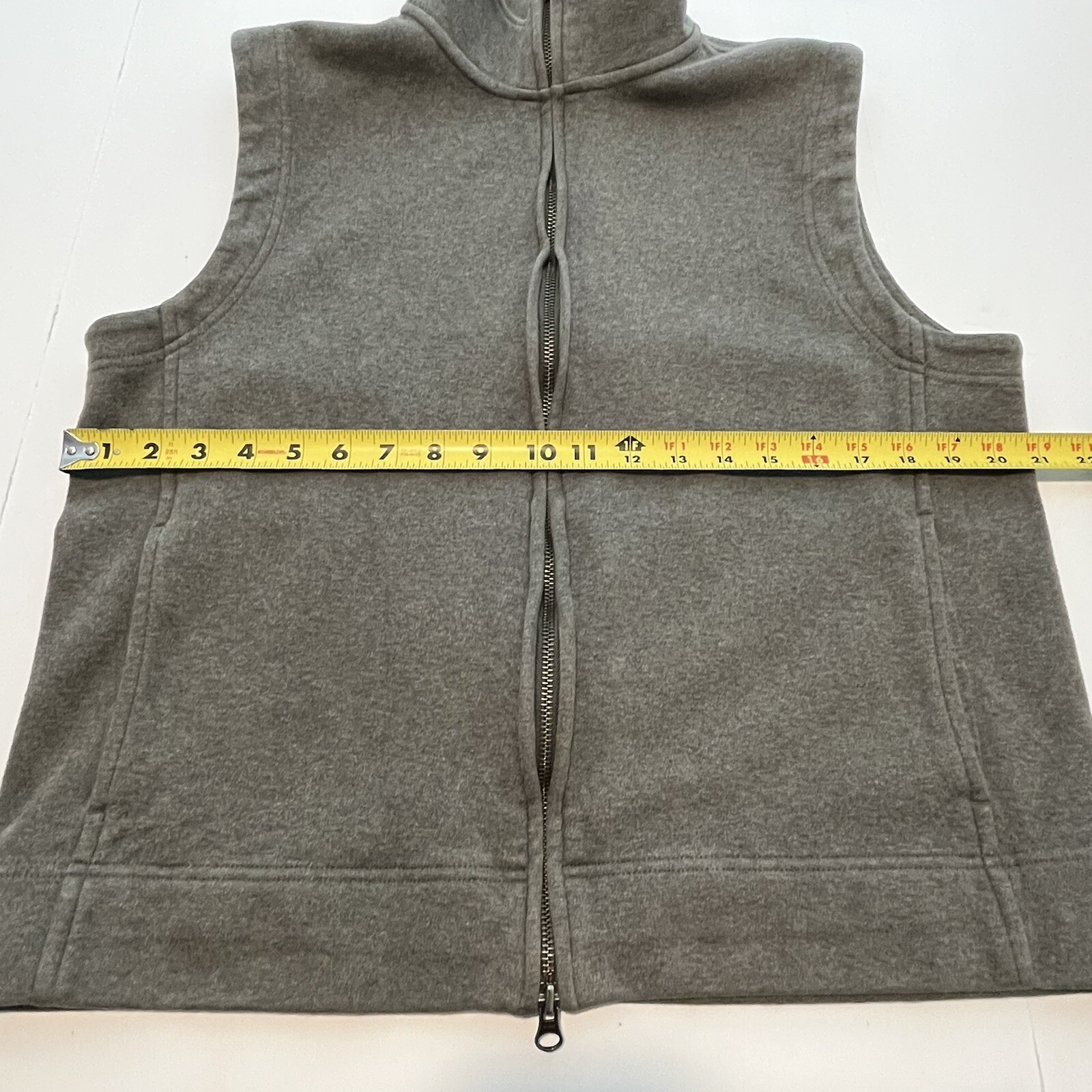 Vintage Banana Republic Made In Korea Gray Double Zipper Gray Vest Men Large
