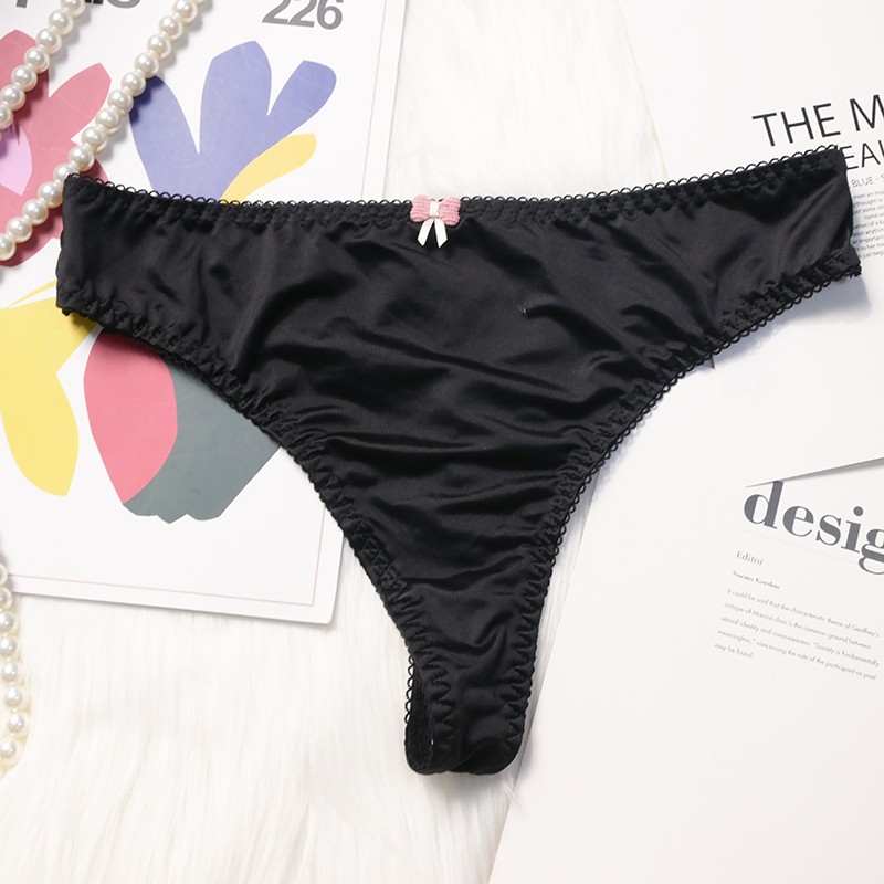 4 Pack Lot Sexy Womens Satin Panties Thongs Briefs Bikinis Underwear Lingeries