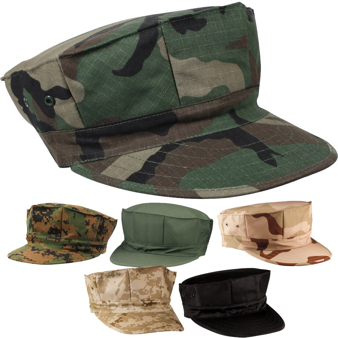 Marines Military Utility 8 Point Fatigue Hat BDU Cap USMC Uniform Camo Cover