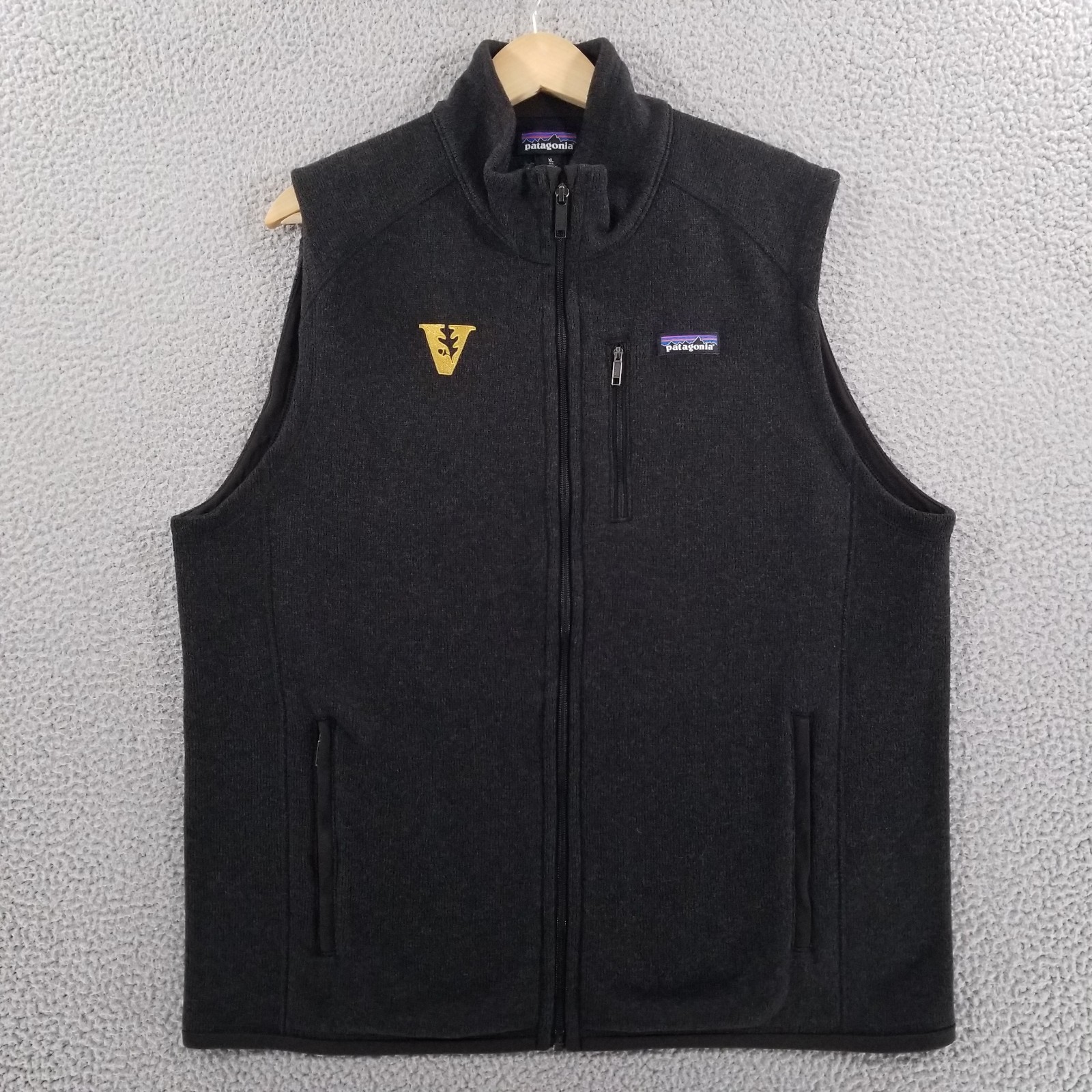 Patagonia Vest Mens XL Black Better Sweater Vanderbilt University Goldman Sachs