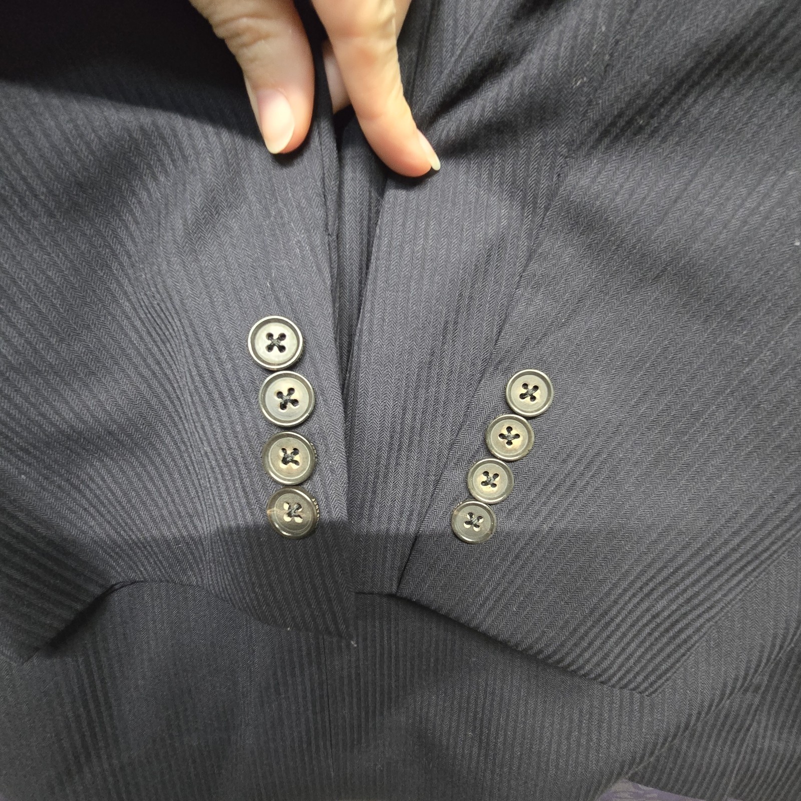 Ted Baker Endurance Sport Coat Mens Size 44R Black Wool Two Button Double Vented