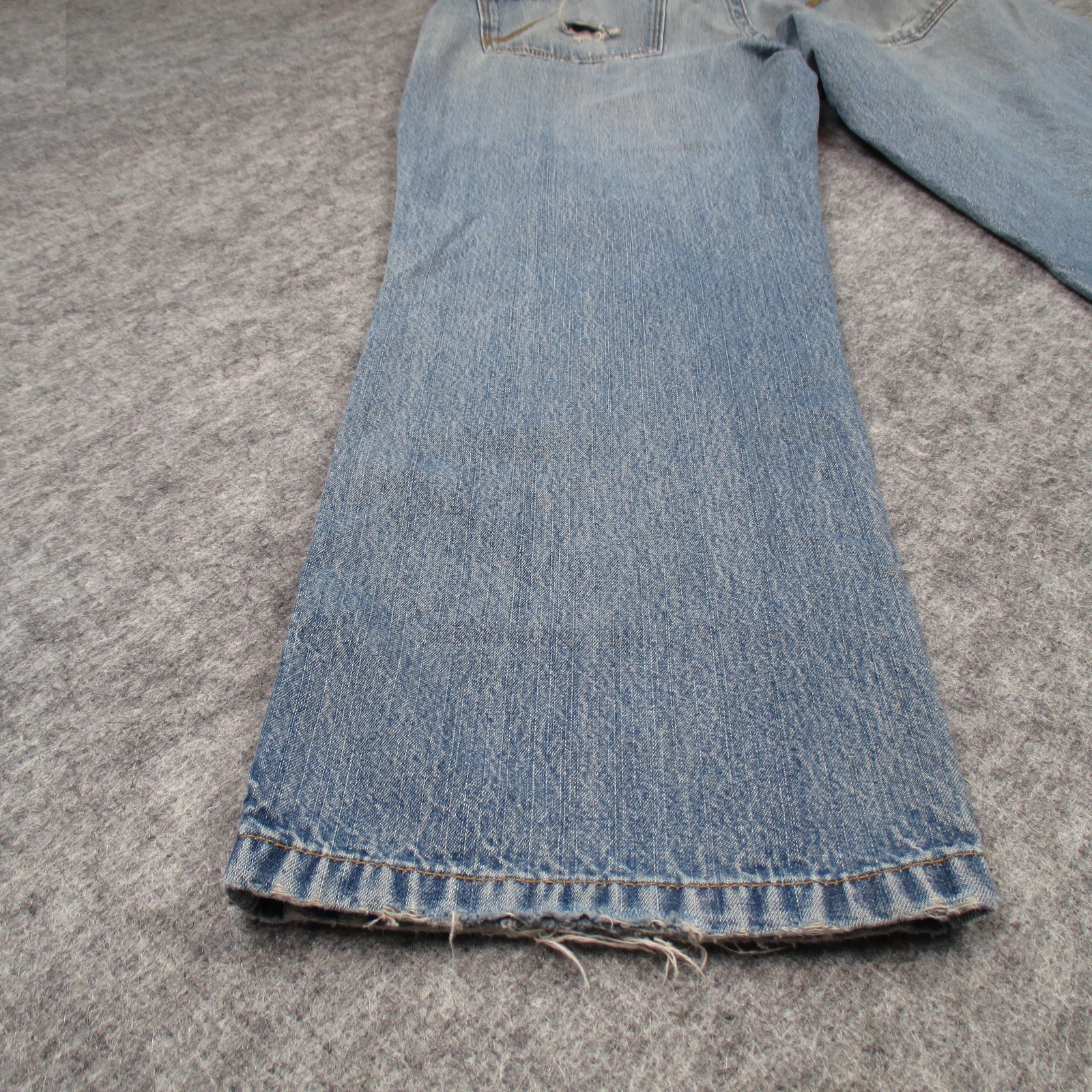 DKNY Jeans Mens Jeans 33×30 Blue Straight Leg Distressed Denim Y2K 100% Cotton