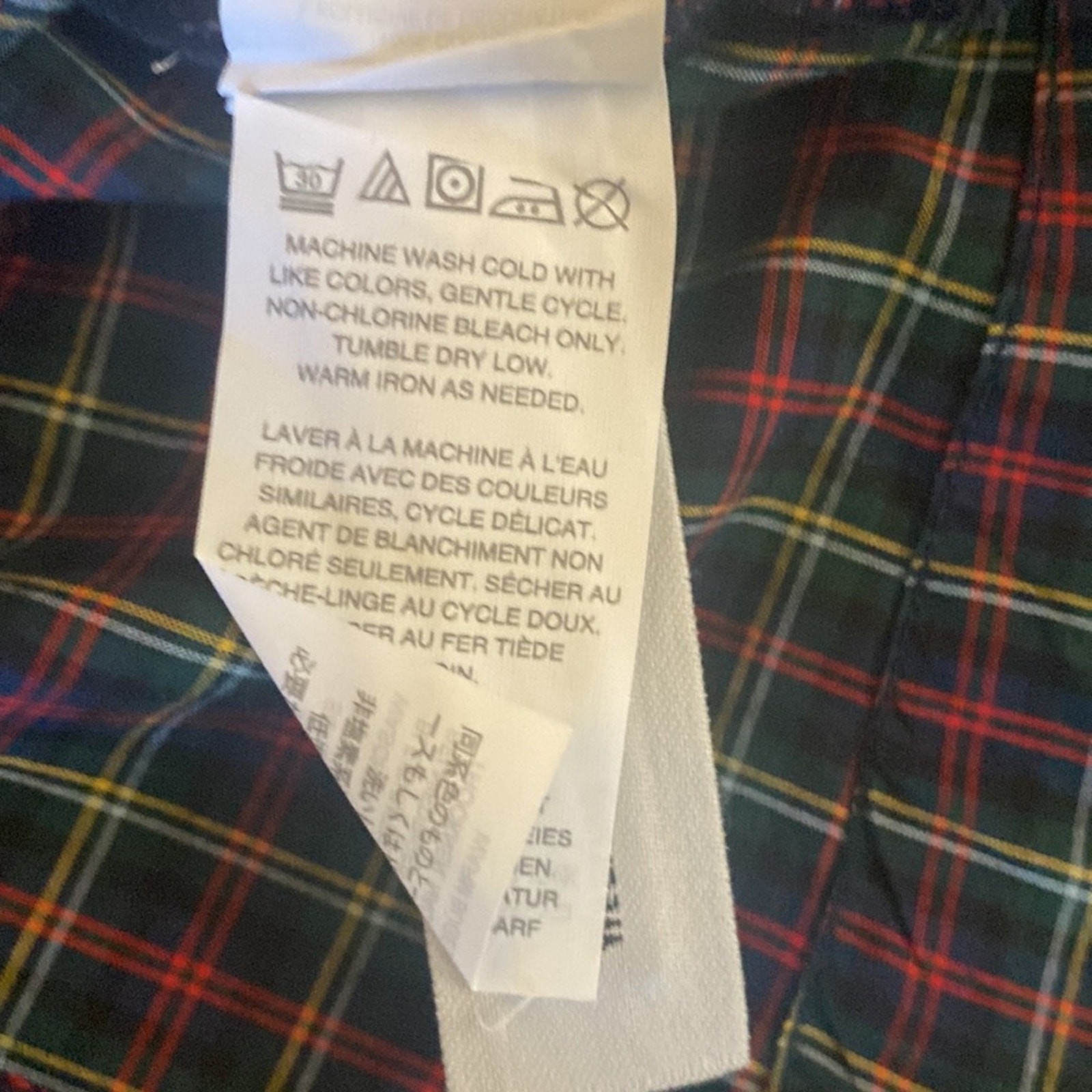 NWT J.Crew Embroidered Plaid Peasant Blouse Women’s XS 100% Cotton Boho