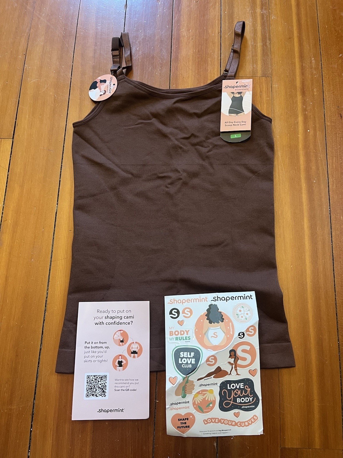 Shapermint Cami Shape Wear Size L Brown