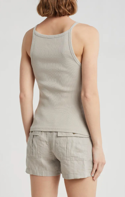 James Perse Cotton Rib Cami Tank Black,Mineral Size 1(S),2(M),3(L),4(XL) NWT $95