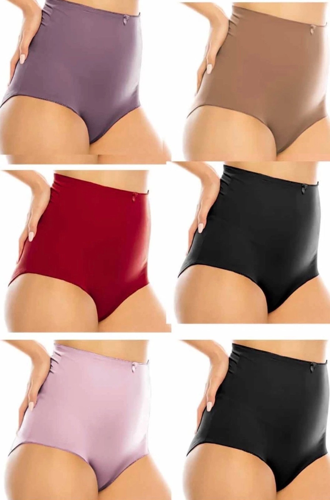 3 PC High Waist Brief Tummy Control Girdles Solid Shaper Panties 69061 S-2X GIFT