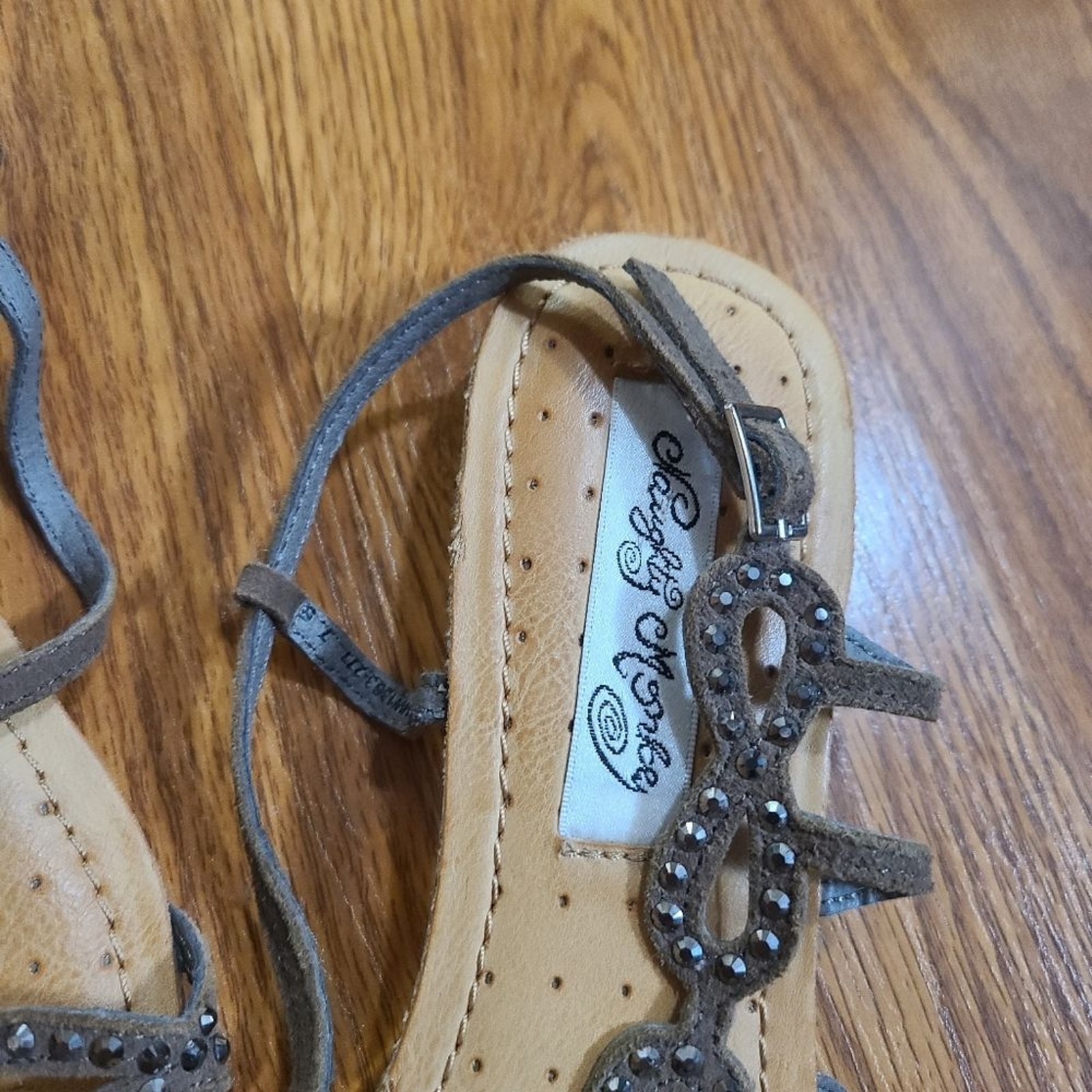 naughty monkey Brown Beaded Strappy Sandals