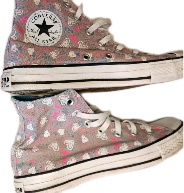Converse Chuck Taylor All Star High Top Shoes W 8 M 6 Tie Dye Hearts AOP 112464F