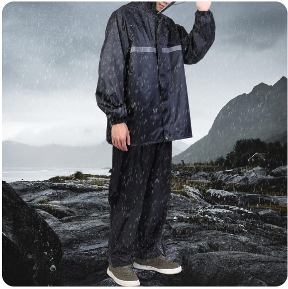 Waterproof Rain Suits Heavy Duty Raincoat Fishing Rain Gear Jacket & Pants Men