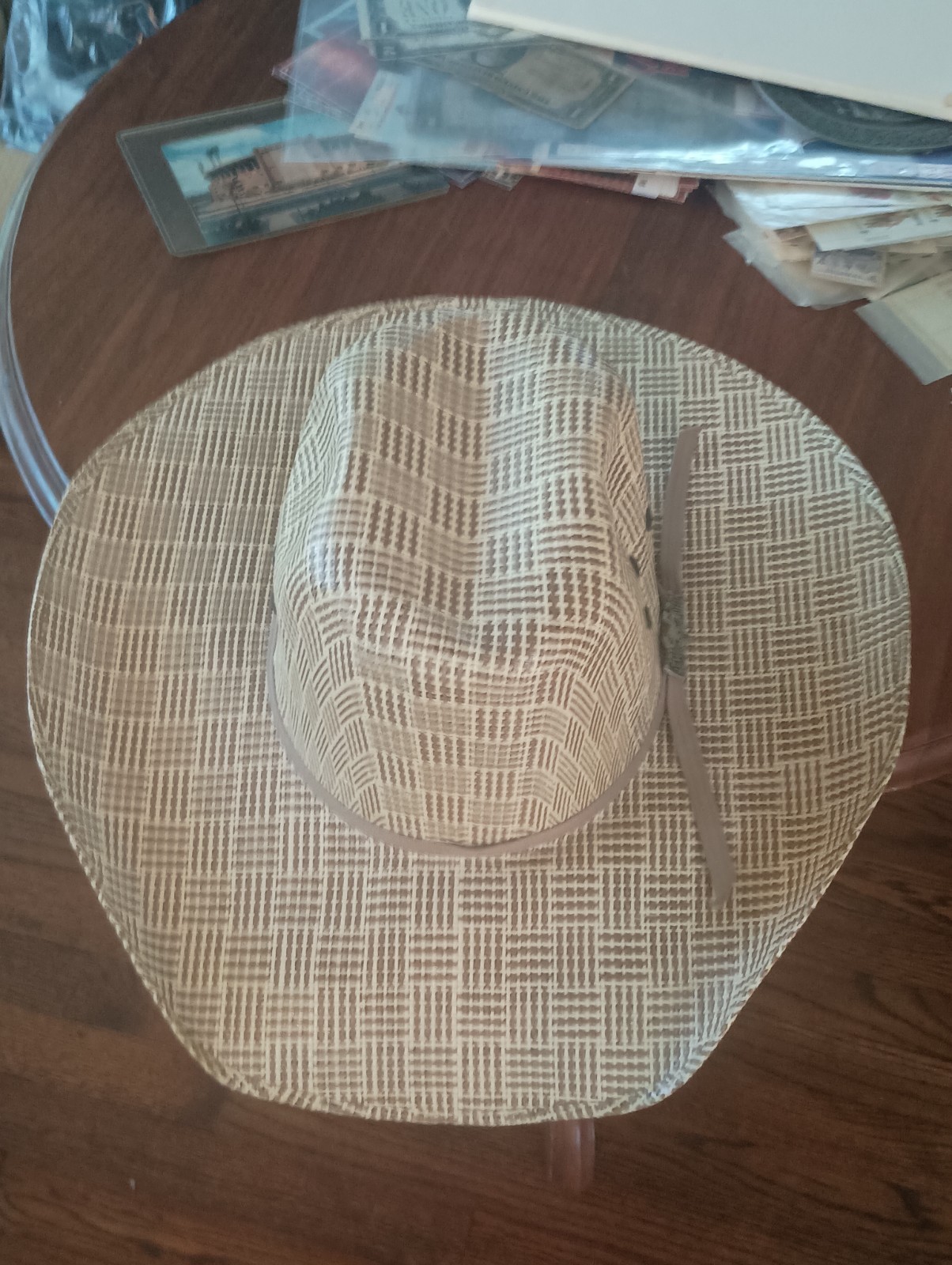 Straw Cowboy Hat Size 7 1/8 Cuernos Chuecos Brand