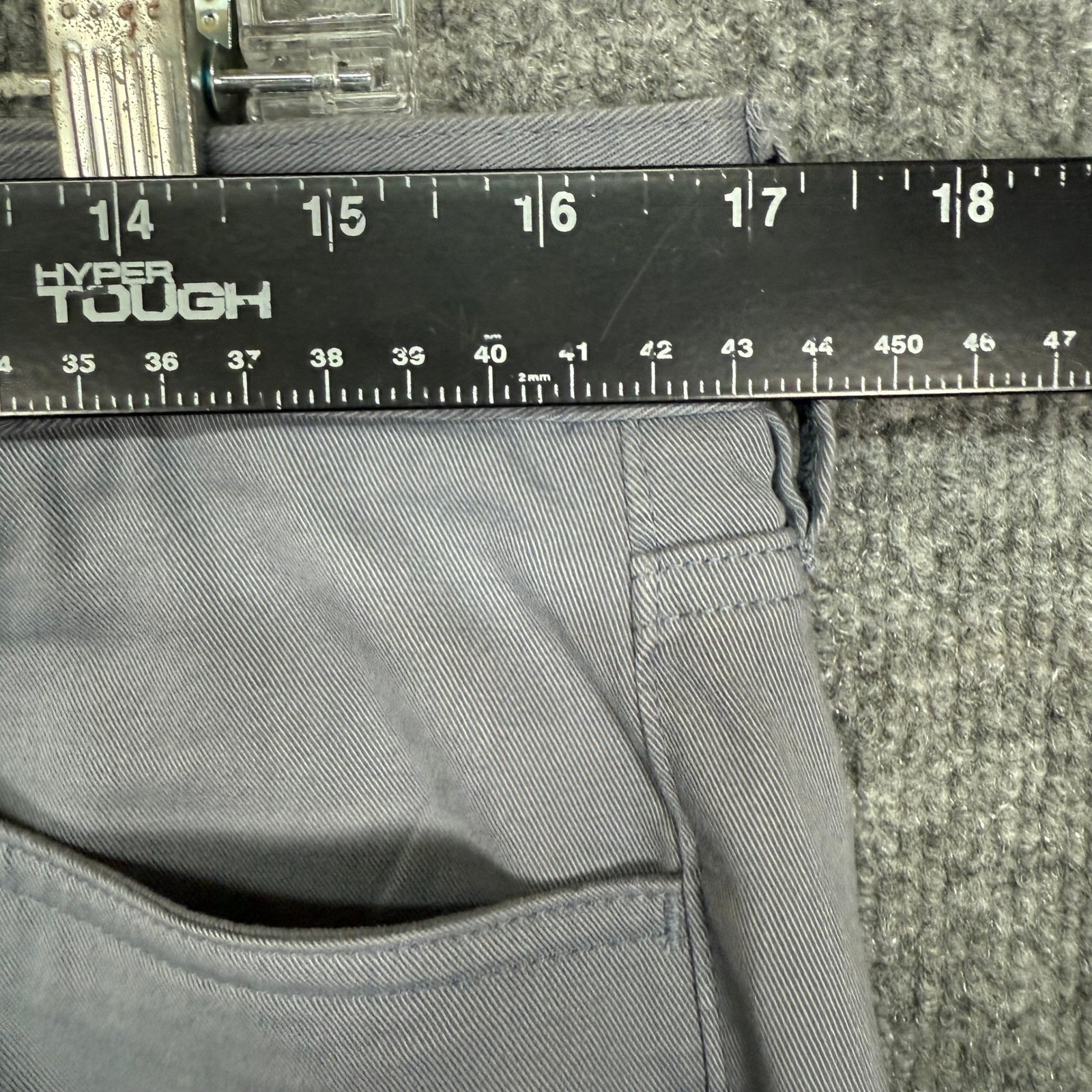 VINCE Pants Mens 32 Fits 34 Grey Flat Front Chino Cotton Stretch Business Casual