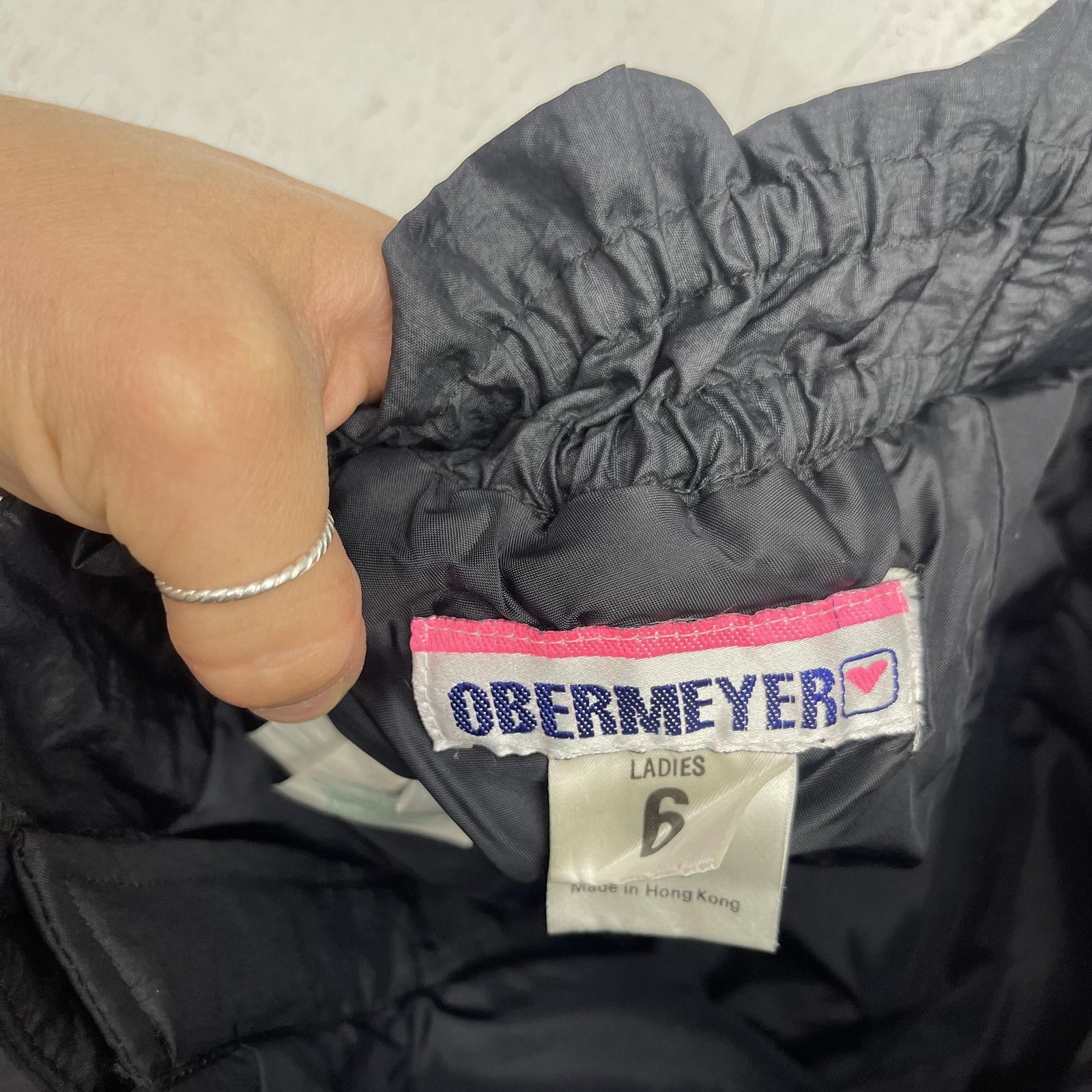 Vintage Y2K Obermeyer Weather Proof Snow Pants Women 6 Black Insulated Ski