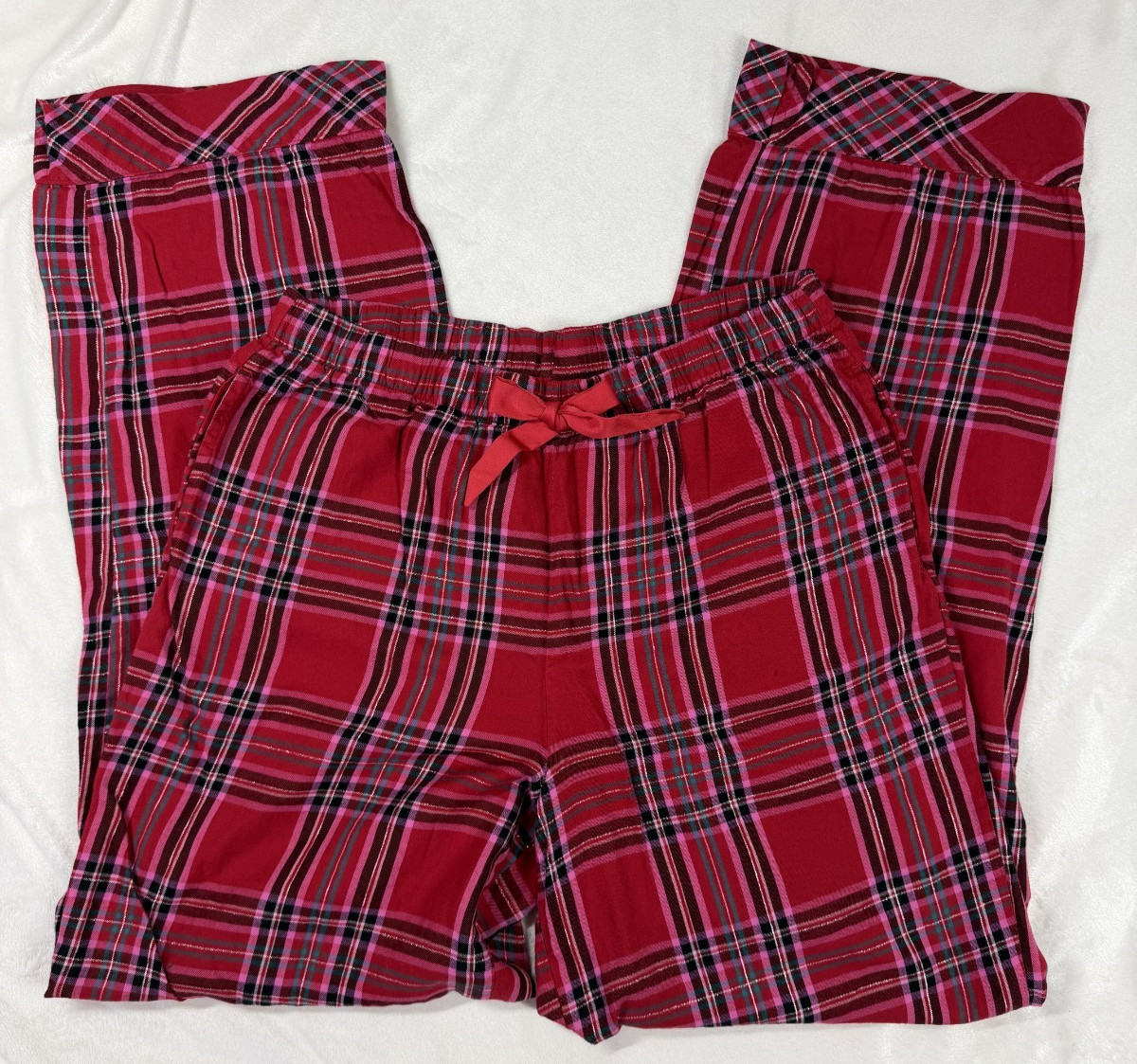 Victoria’s Secret: red and pink flannel pajama pants women’s size S