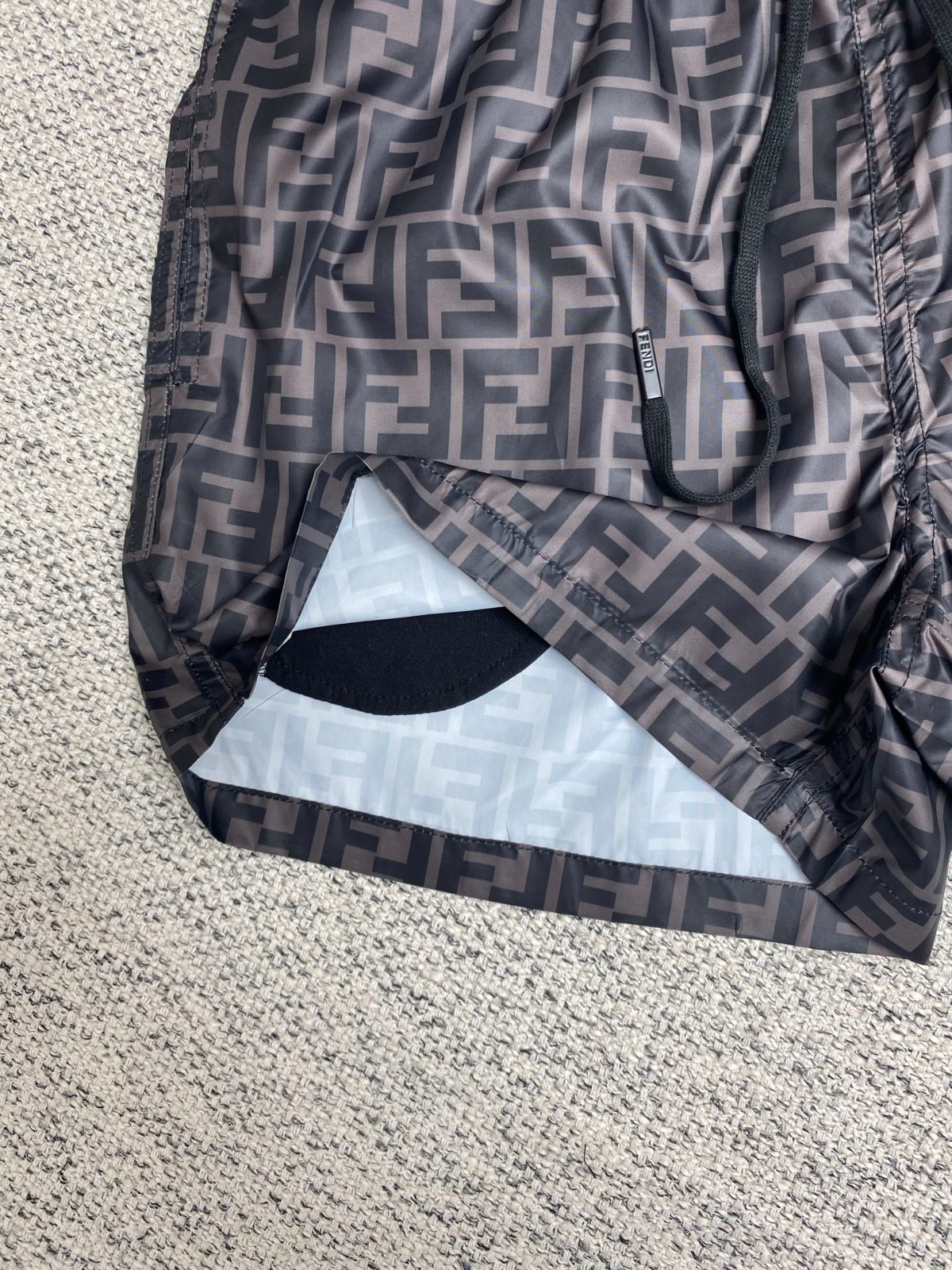 Fendi’s new spring/summer shorts are made of twill mulberry silk, men’s size M.