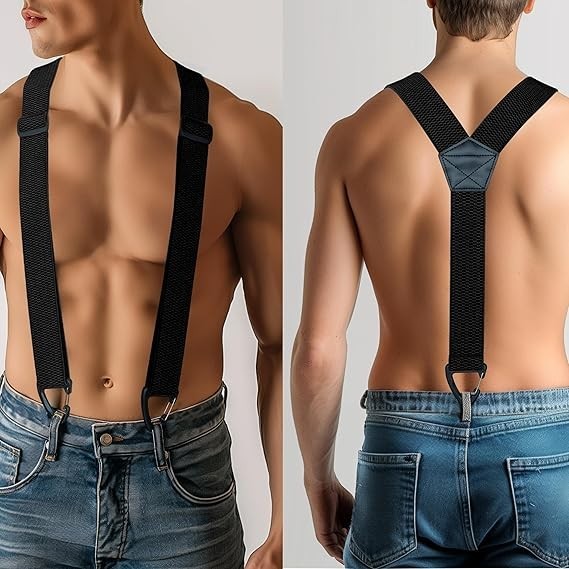 Hidden Suspenders for Men under Clothes with 3 Snap Loop (1.48″ Wide)