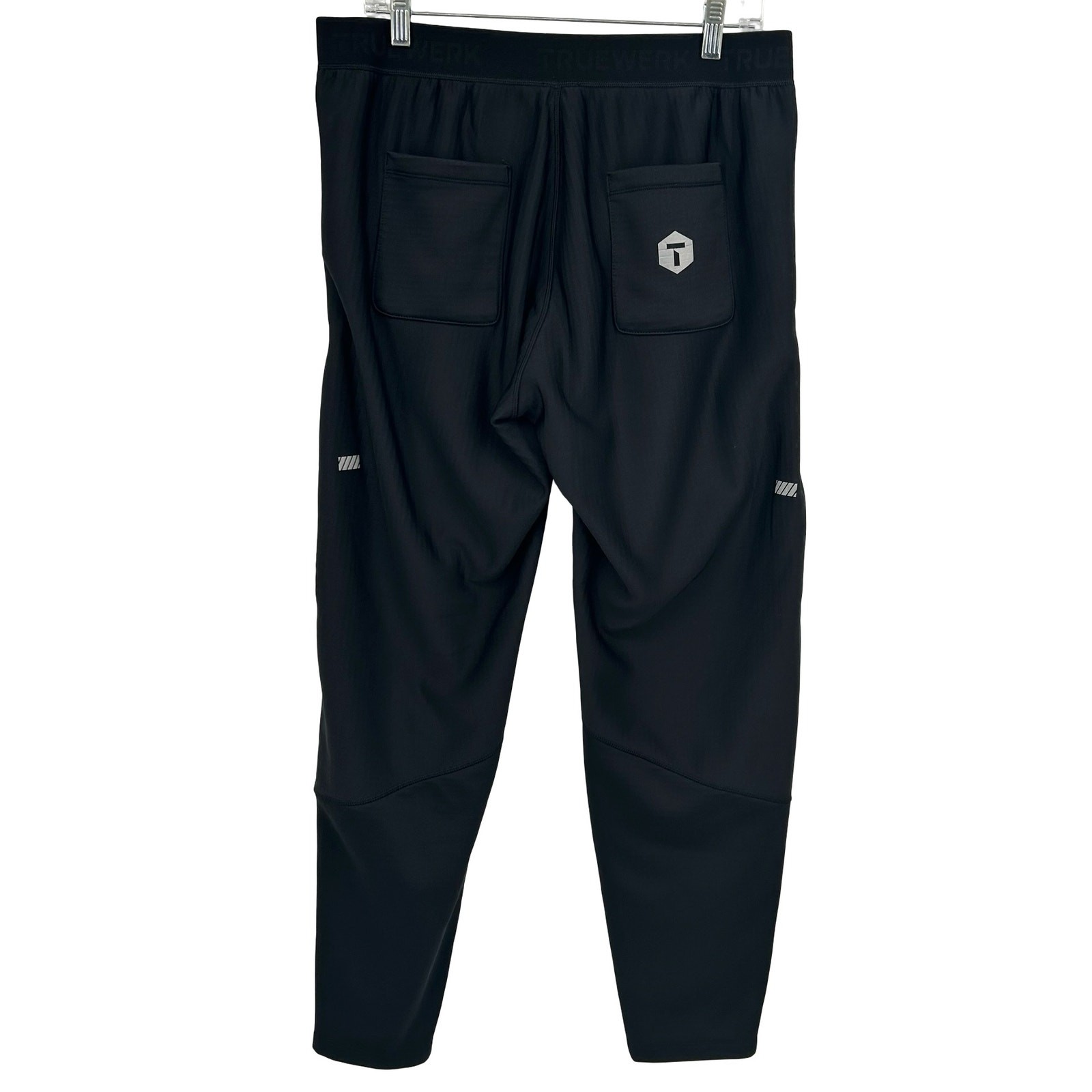 Men’s Black TRUEWERK M2 Transit Fleece Lined Sweatpants Joggers Sz L Long 147752