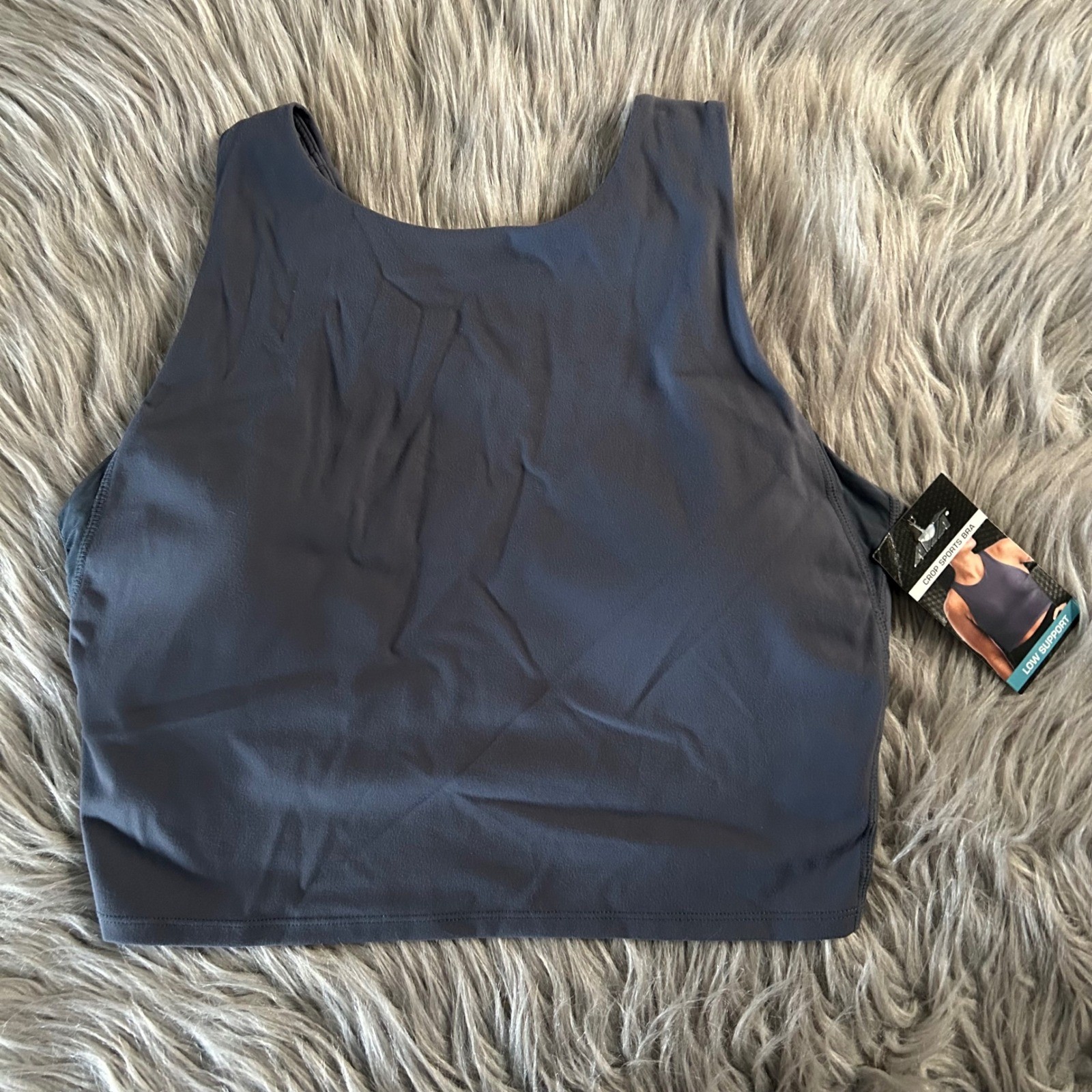 Avia Wireless Crop Sports Bra Women’s Size Medium (D-DD) Gray Moisture Wicking